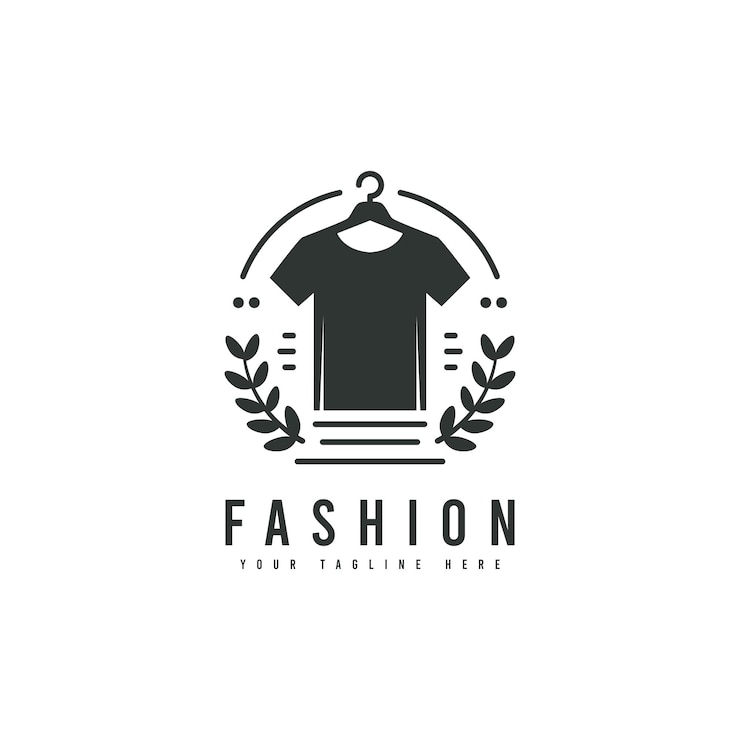 Vector logotipo de moda en estilo minimalista sencillo para logotipos de tendencias de moda, ropa o logotipo de boutique