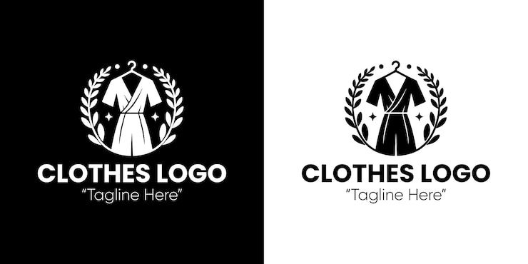 Vector logotipo de moda personalizable con icono para la identidad comercial de la ropa