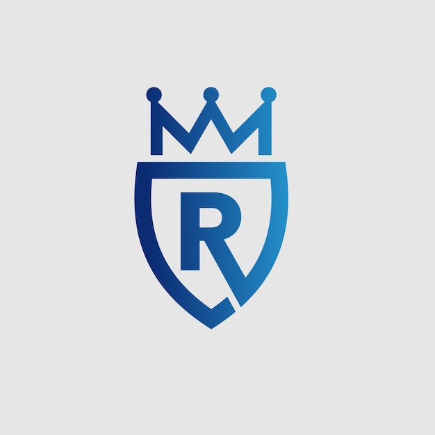 El logotipo de Modern Crown Shield Real Estate con la letra R