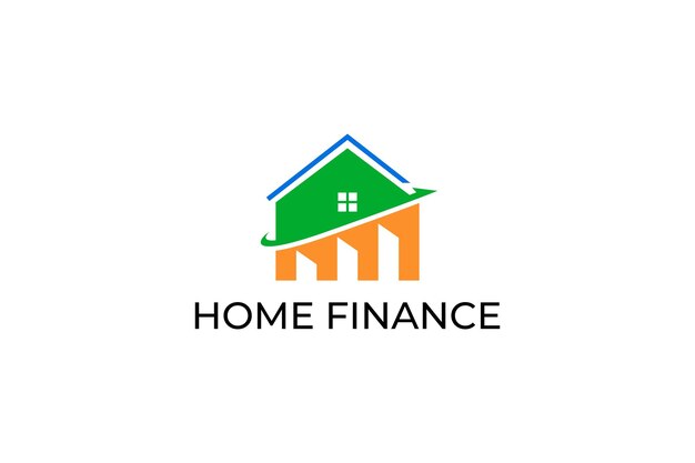 El logotipo de Modern Home Finance representa el crecimiento y la inversión en el mercado inmobiliario