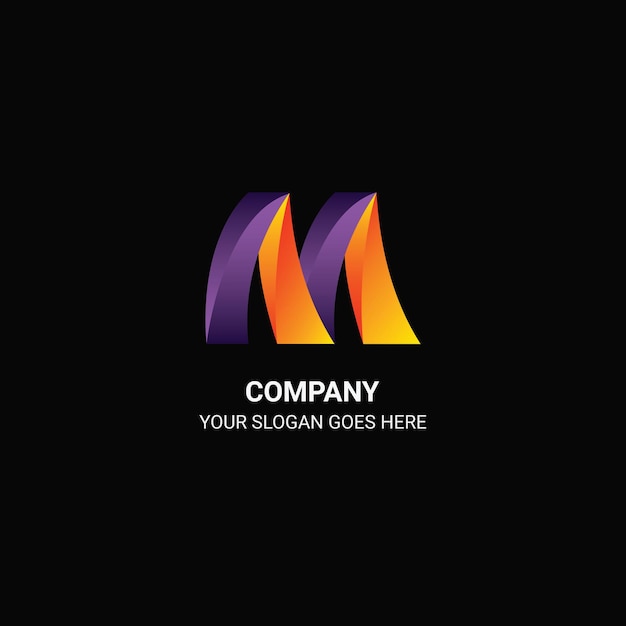 El logotipo moderno Abstract M para la marca de la empresa