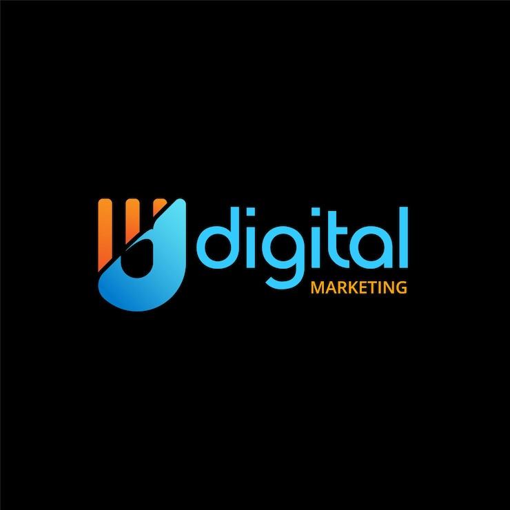 Vector logotipo moderno para una agencia de marketing digital con vector combinado de letras d y m