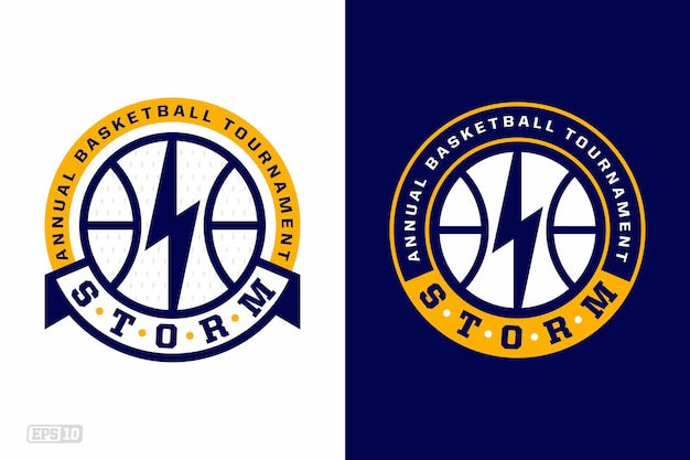 Vector logotipo moderno de baloncesto profesional establecido para un equipo deportivo