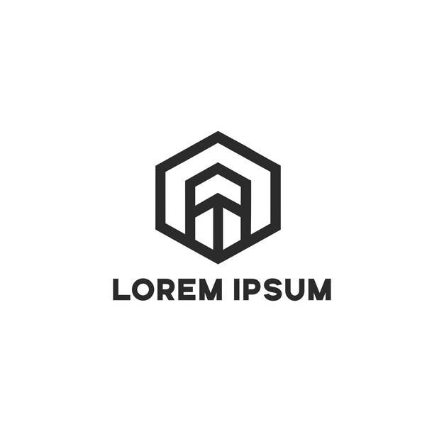 logotipo moderno de bienes raíces