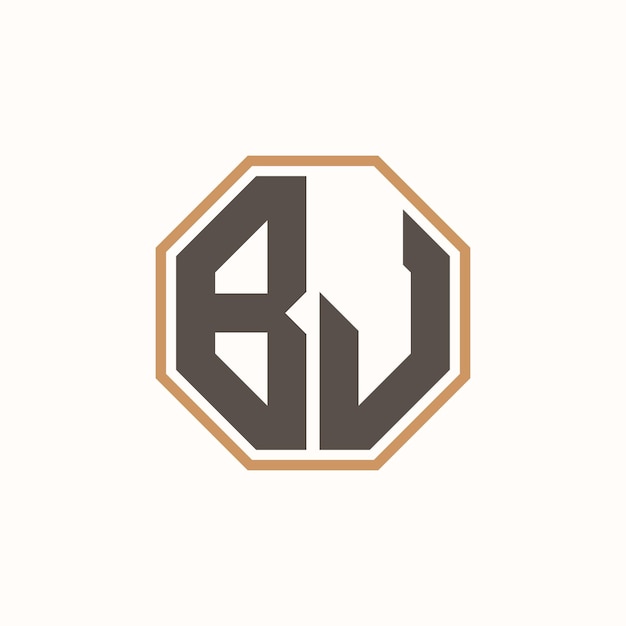 Logotipo moderno de BJ para identidad de marca de negocios corporativos Diseño creativo de logotipo de BJ