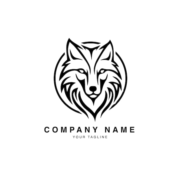 El logotipo moderno de la cabeza de lobo