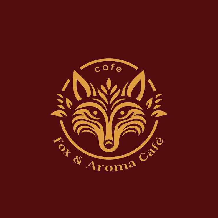 Vector el logotipo moderno del café ilustración del zorro