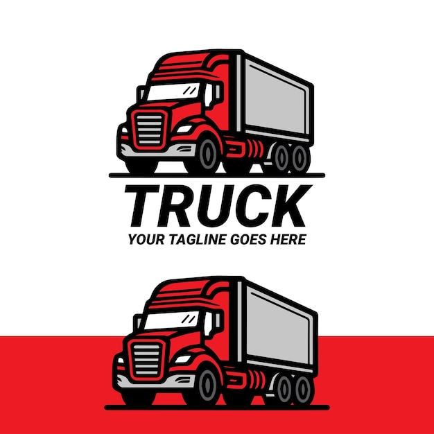 El logotipo moderno del camión para el negocio de transporte