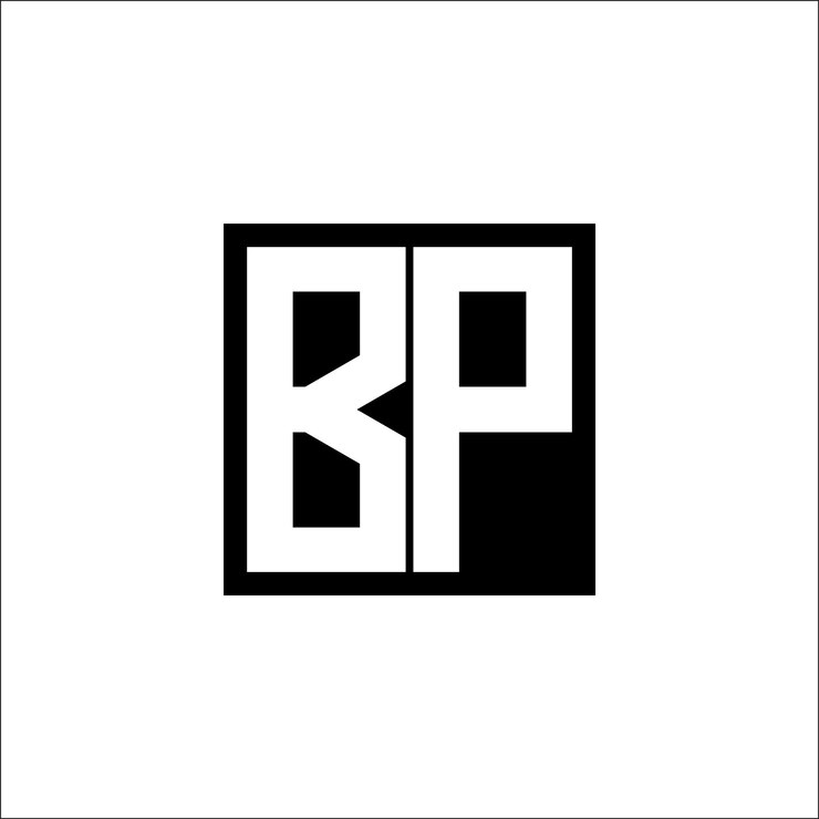 Vector el logotipo moderno de combinación de letras de bp diseño minimalista