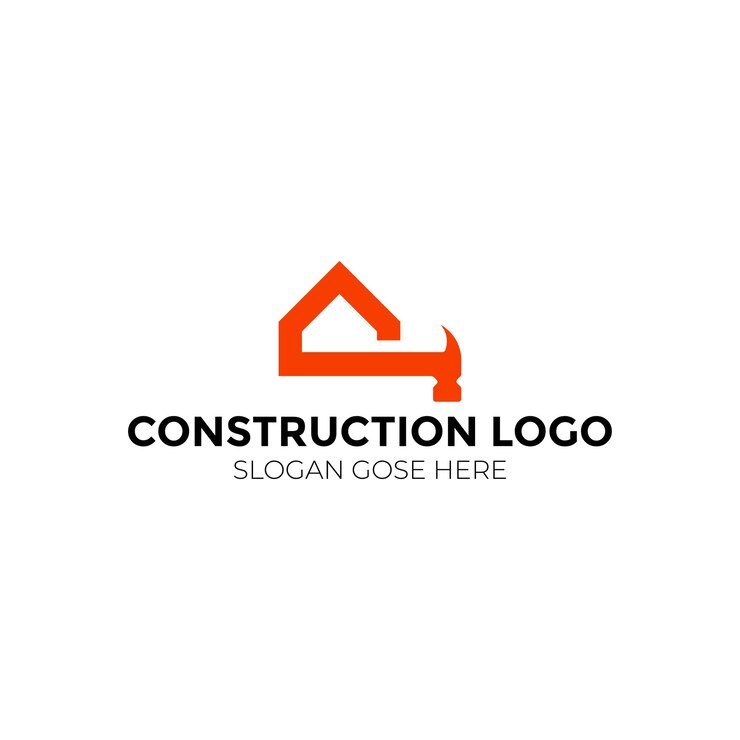 Vector logotipo moderno de construcción y bienes raíces