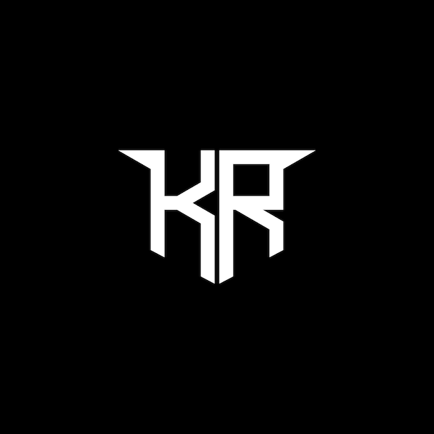 El logotipo moderno de la construcción KR con diseño simétrico
