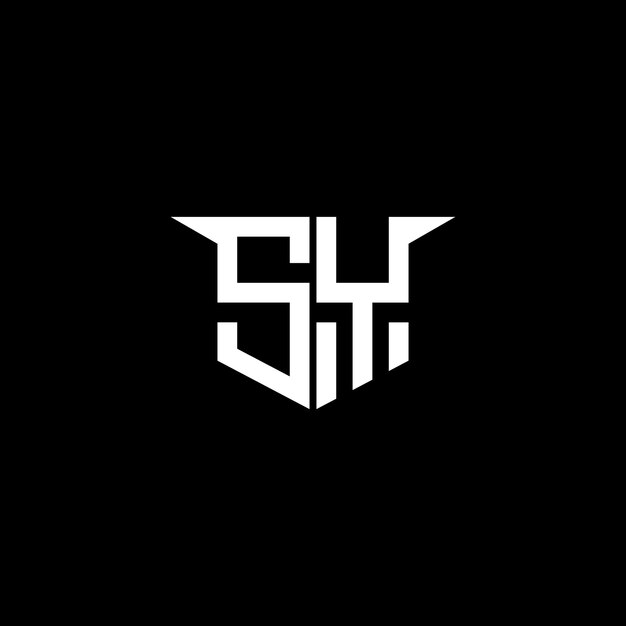 El logotipo moderno de la construcción SY con diseño simétrico