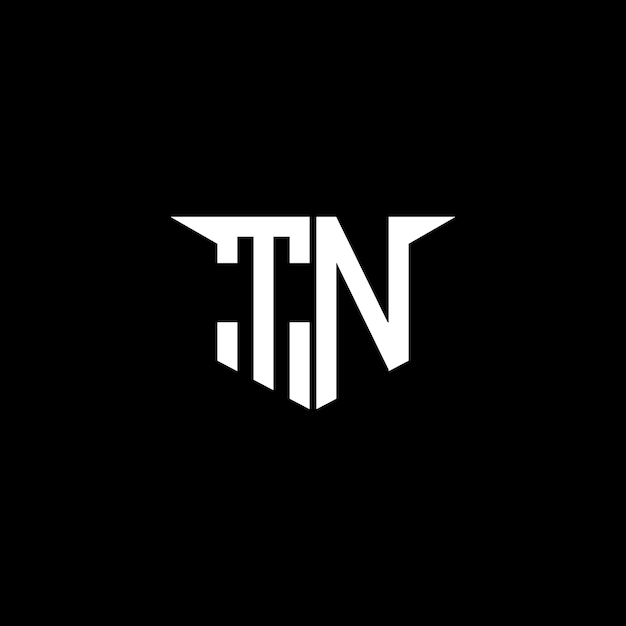 El logotipo moderno de la construcción TN con diseño simétrico