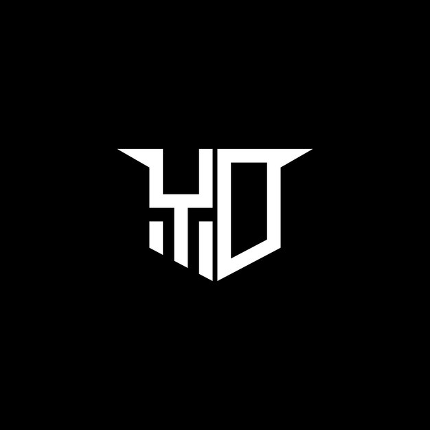 El logotipo moderno de la construcción YO con diseño simétrico