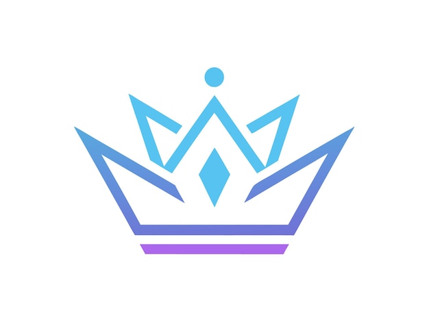 Logotipo moderno de la corona con líneas elegantes diseño minimalista