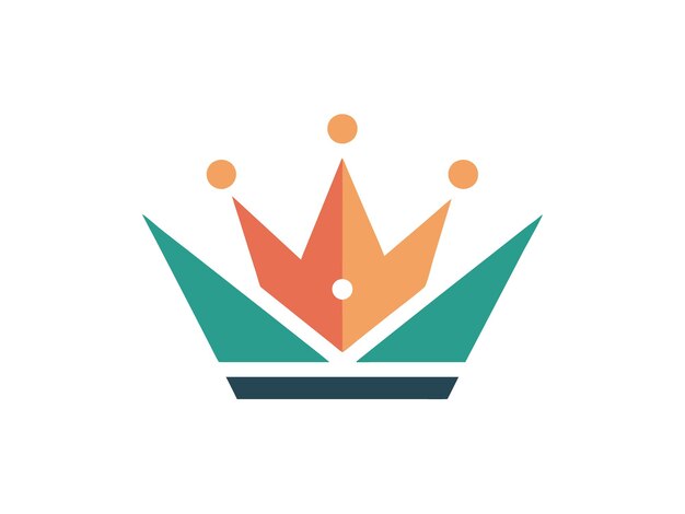 Logotipo moderno de la corona con líneas elegantes diseño minimalista