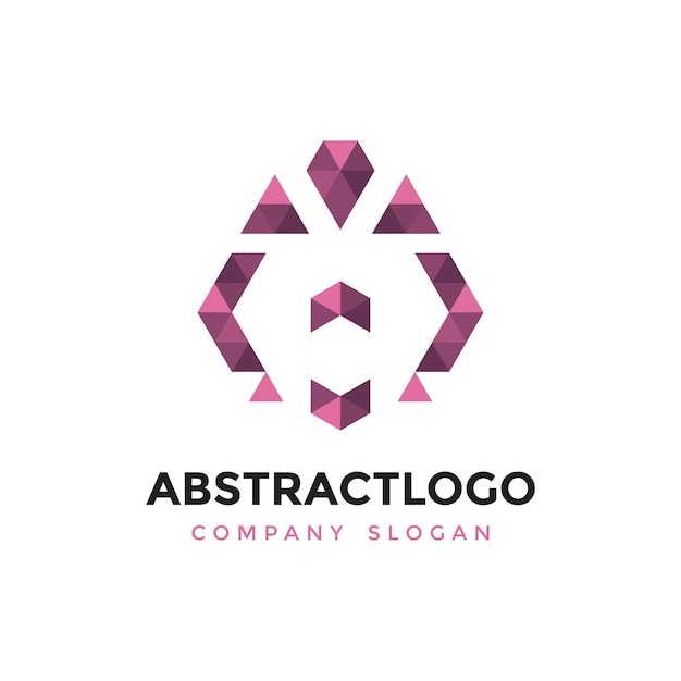 Vector logotipo moderno y creativo de cara de león con estilo abstracto para identidad corporativa