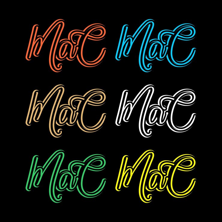 Vector logotipo moderno de diseño de letras mac