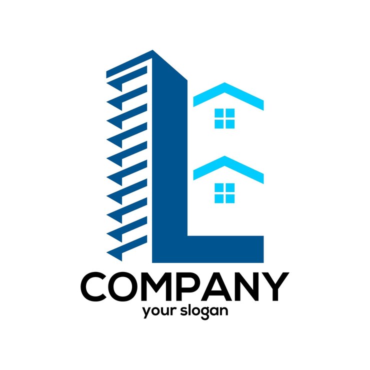 logotipo moderno de un edificio u hotel