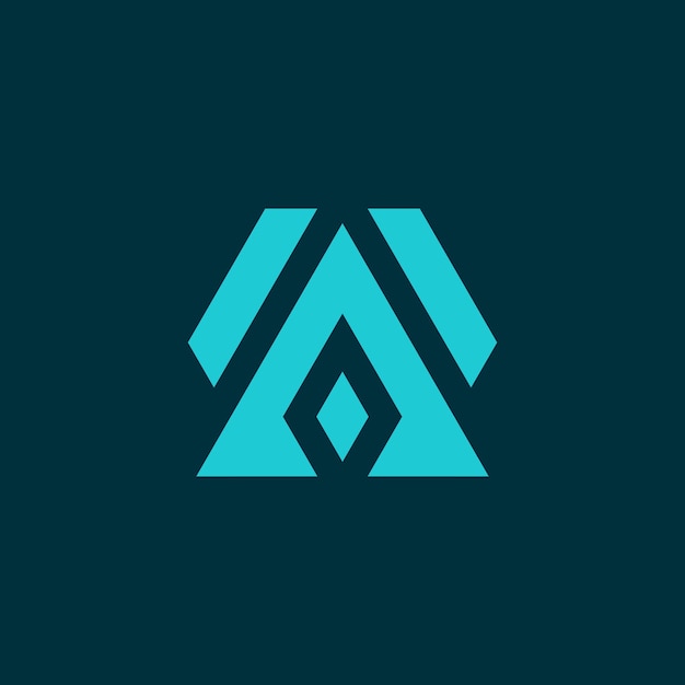 logotipo moderno y elegante de la letra A del diamante