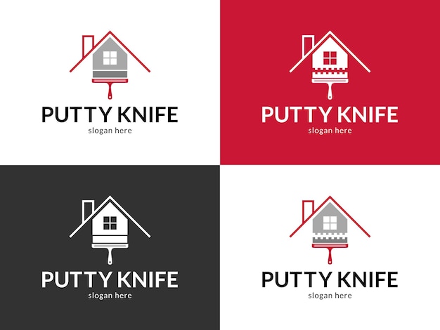 Logotipo moderno de espátulas Ilustración vectorial
