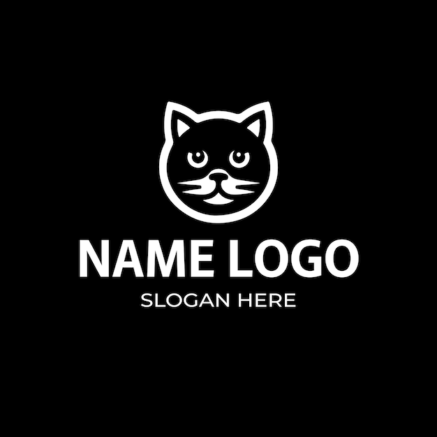 El logotipo moderno del gato estilizado