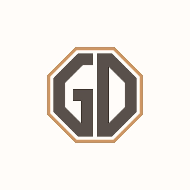Logotipo moderno de GD para la identidad de marca de negocios corporativos Diseño creativo del logotipo de GD