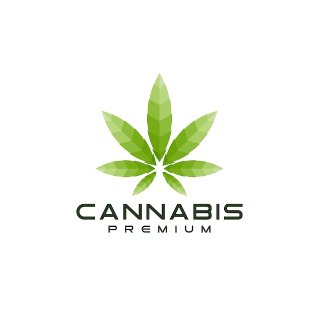 logotipo moderno de hoja de cannabis