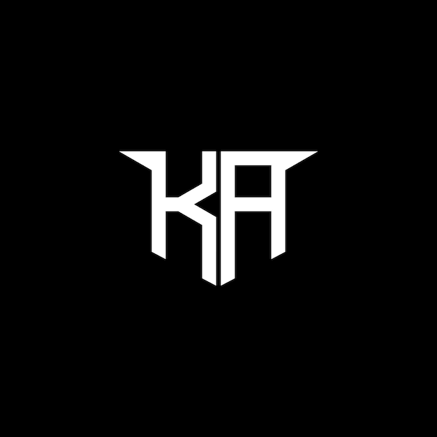 El logotipo moderno de KA Construction con diseño simétrico