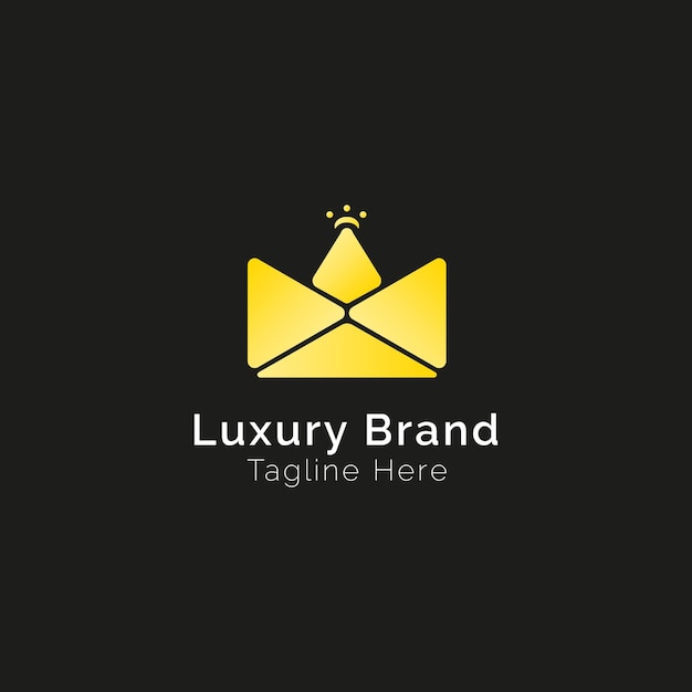 Vector logotipo moderno de king luxury para identidad corporativa de marca