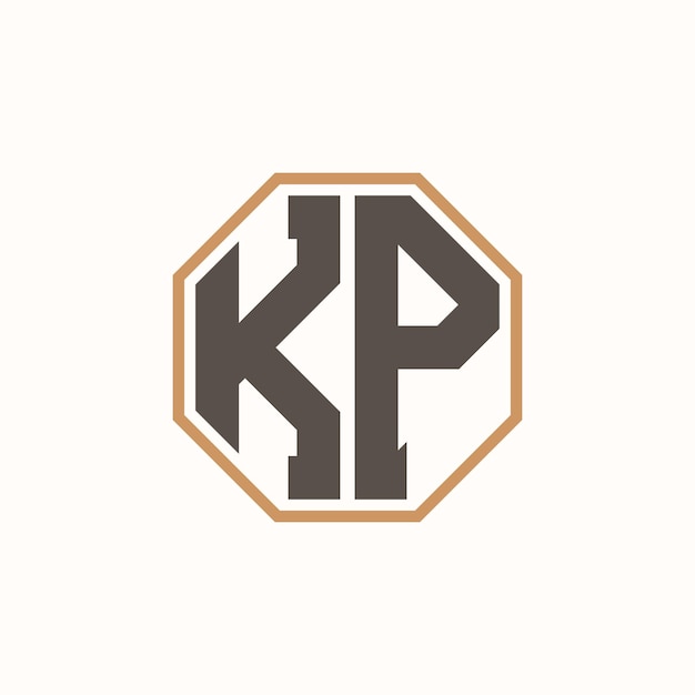 Logotipo moderno de KP para la identidad de marca de negocios corporativos Diseño creativo del logotipo de KP