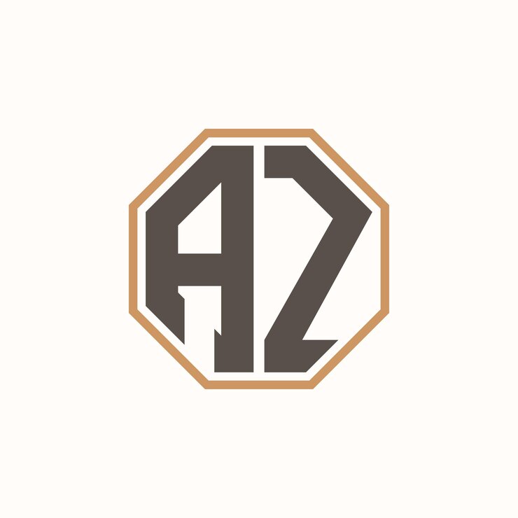 Vector logotipo moderno de la letra az para la identidad de marca de negocios corporativos diseño creativo del logotipo az