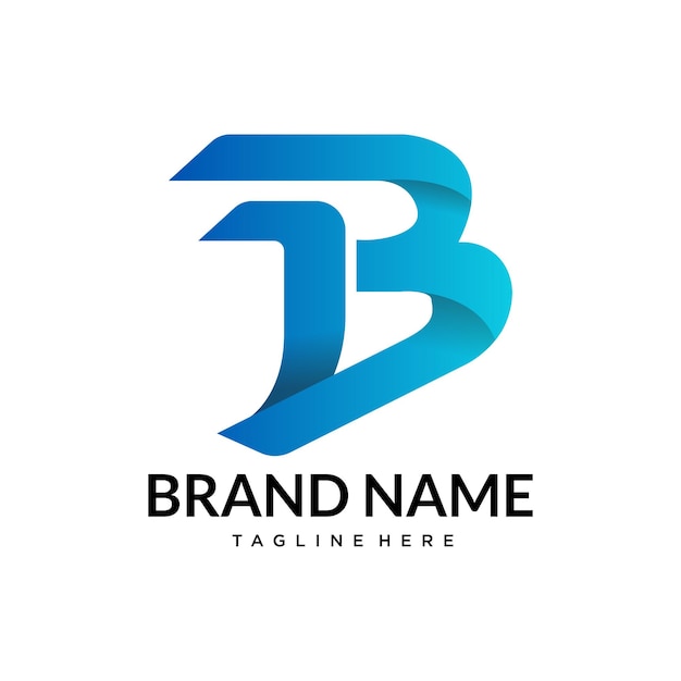 El logotipo moderno de la letra B azul