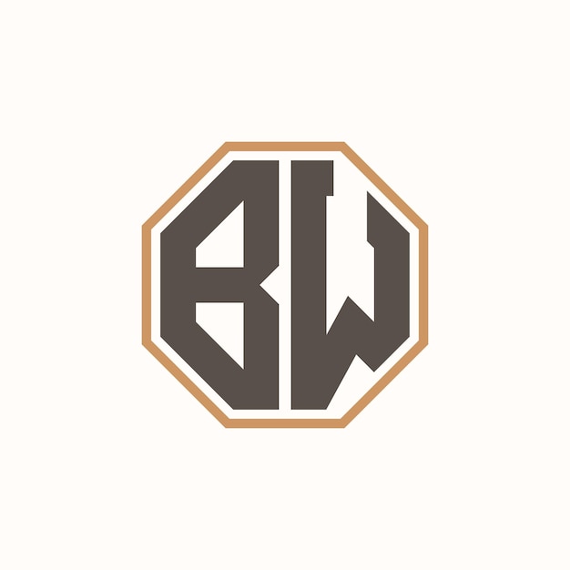 Logotipo moderno de la letra BW para la identidad de marca de negocios corporativos Diseño creativo del logotipo BW