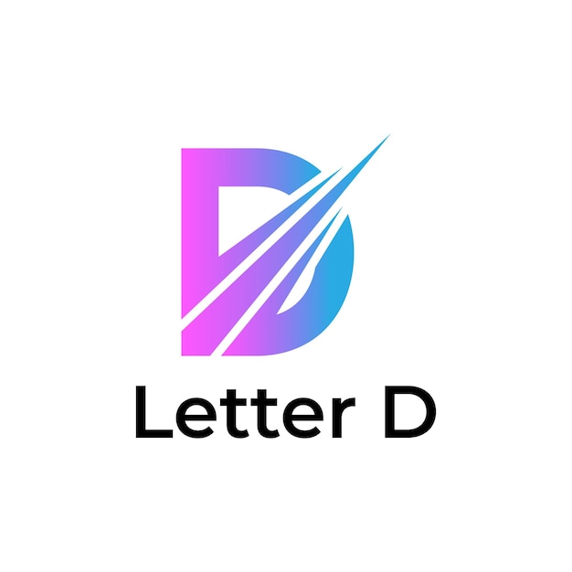 Logotipo moderno de letra D para negocios y marcas
