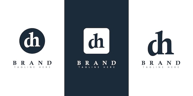 Logotipo moderno de la letra DH adecuado para cualquier negocio o identidad con las iniciales DH o HD