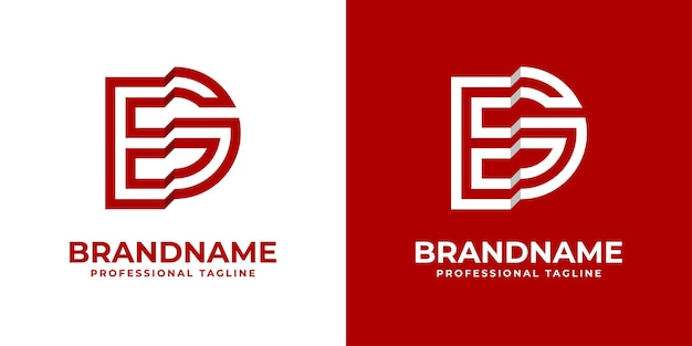 Logotipo moderno de la letra EG adecuado para cualquier negocio o identidad con las iniciales EG GE