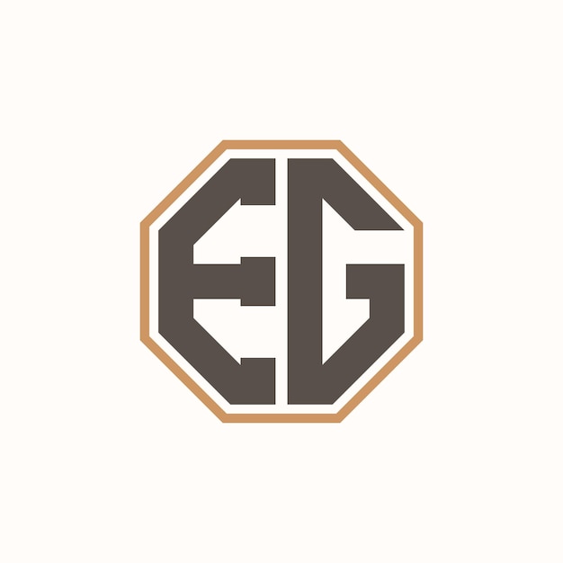 Logotipo moderno de la letra EG para la identidad de marca empresarial corporativa Diseño creativo del logotipo EG