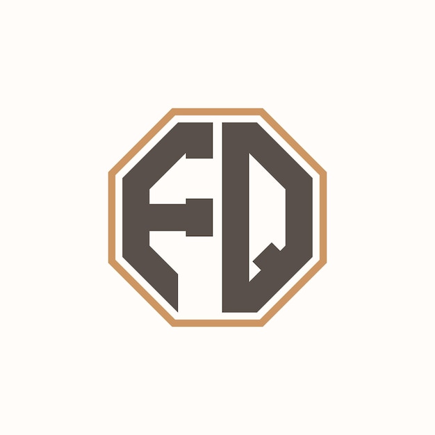 Logotipo moderno de la letra FQ para la identidad de marca de negocios corporativos Diseño creativo del logotipo FQ