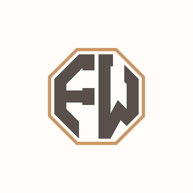 Logotipo moderno de la letra FW para la identidad de marca de negocios corporativos Diseño creativo del logotipo FW