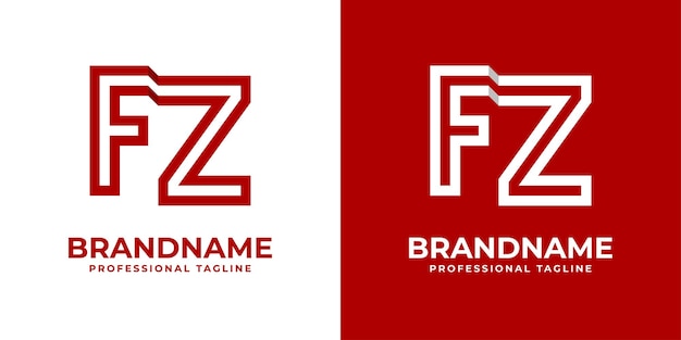 Logotipo moderno de la letra FZ adecuado para cualquier negocio o identidad con las iniciales FZ ZF
