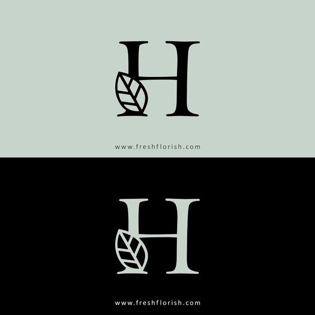Logotipo moderno de la letra H Florish