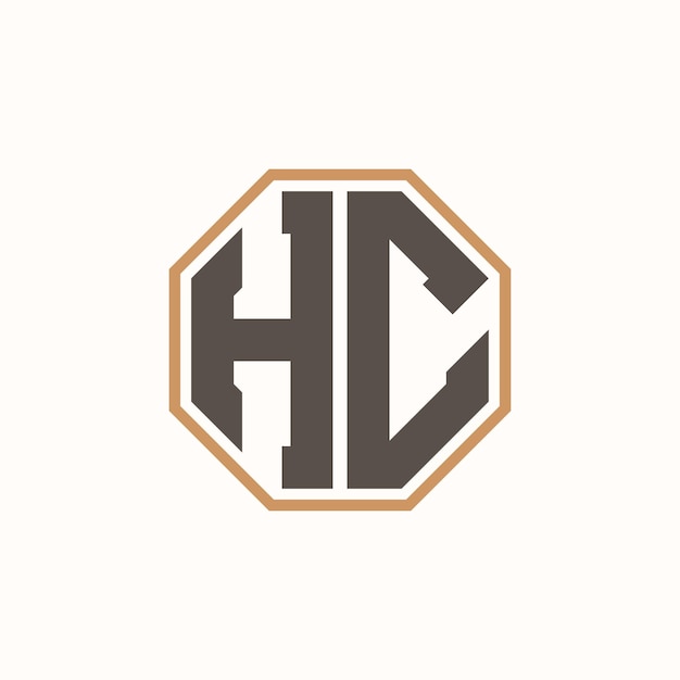 Logotipo moderno de la letra HC para la identidad de marca de negocios corporativos Diseño creativo del logotipo HC