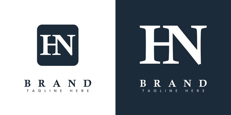 Vector logotipo moderno de la letra hn adecuado para cualquier negocio o identidad con las iniciales hn o nh
