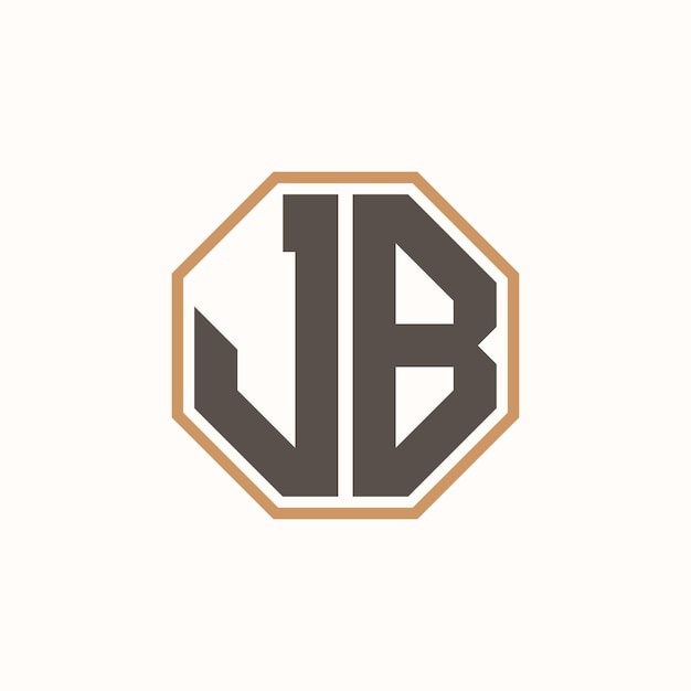 Logotipo moderno de la letra JB para la identidad de marca de negocios corporativos Diseño creativo del logotipo JB