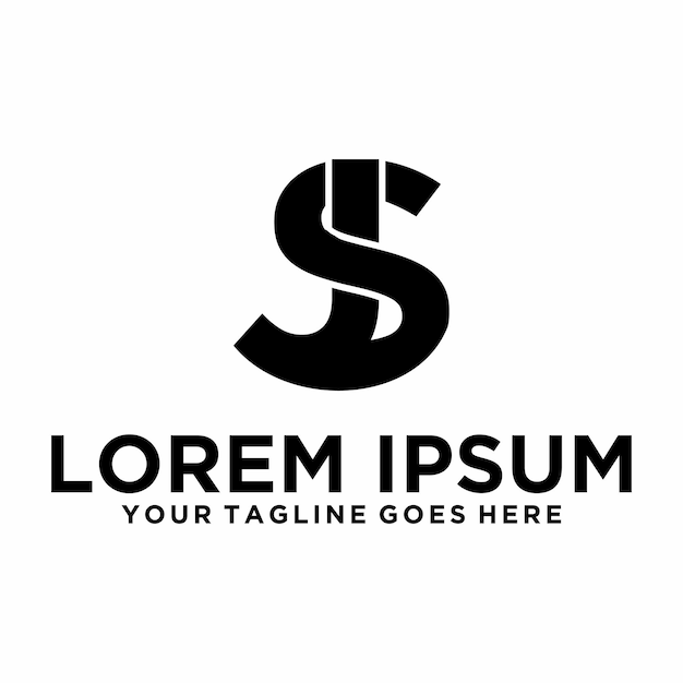 Logotipo moderno de la letra JS inicial