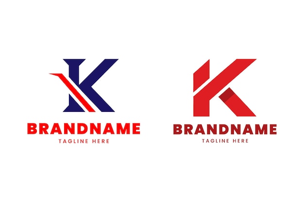Logotipo moderno de la letra K para la marca corporativa y la identidad empresarial