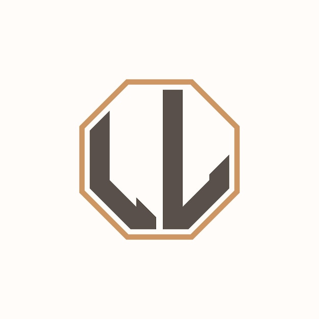 Logotipo moderno de la letra LL para la identidad de marca de negocios corporativos Diseño creativo del logotipo LL