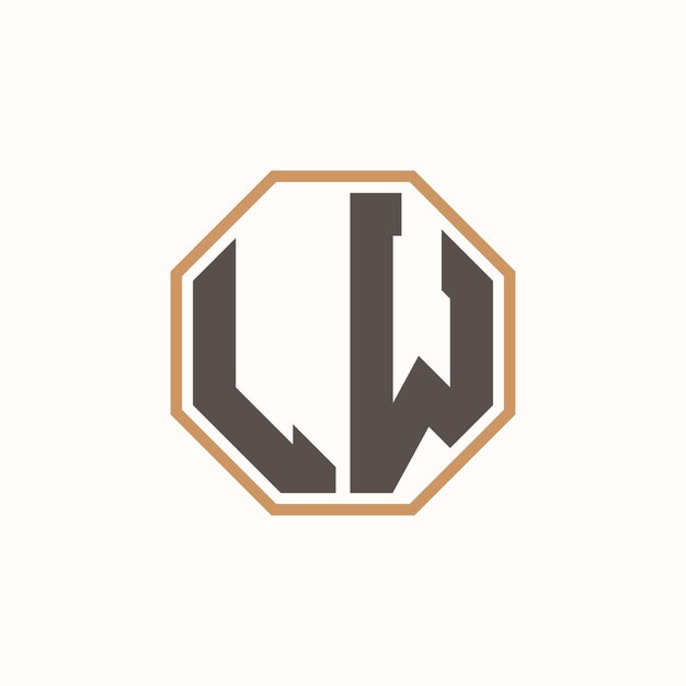 Logotipo moderno de la letra LW para la identidad de marca de negocios corporativos Diseño creativo del logotipo LW
