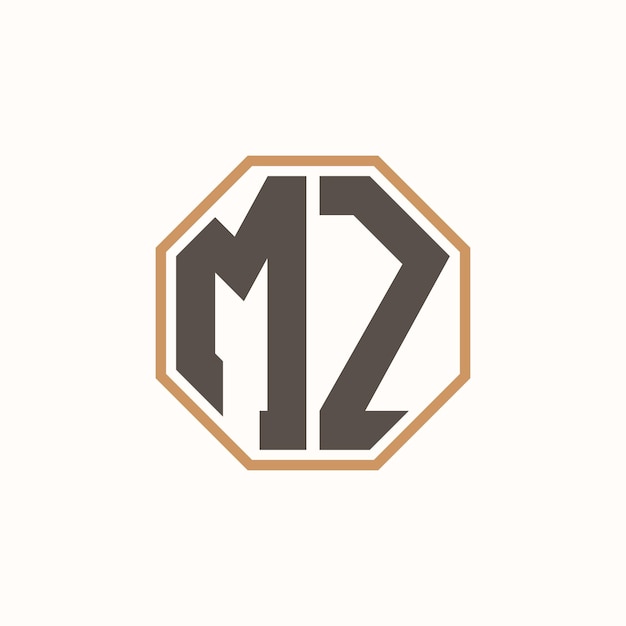 Logotipo moderno de la letra MZ para la identidad de marca de negocios corporativos Diseño creativo del logotipo MZ
